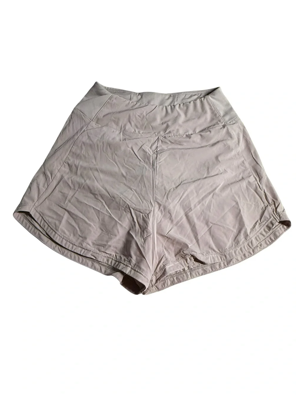 Nike Women's High-Waist Athletic‎ Shorts — Light Beige